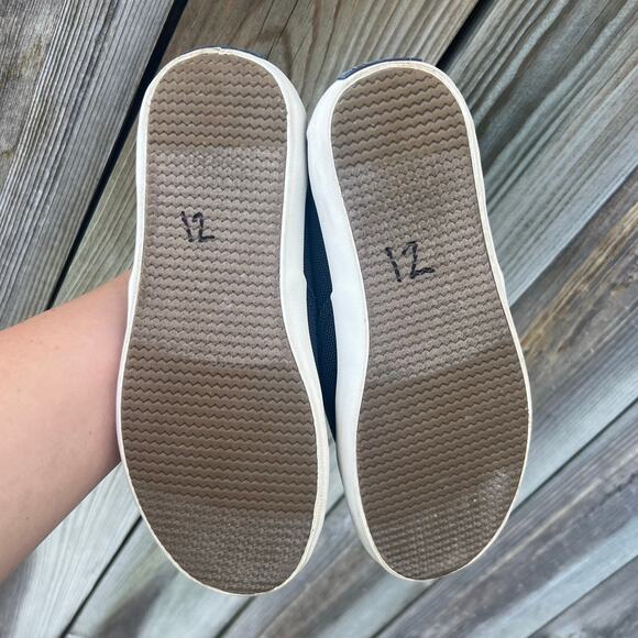 Sperry Kids Shoes Navy Canvas Lace Up Memory Foam Top Sider Washable Size 3M - Picture 4 of 8